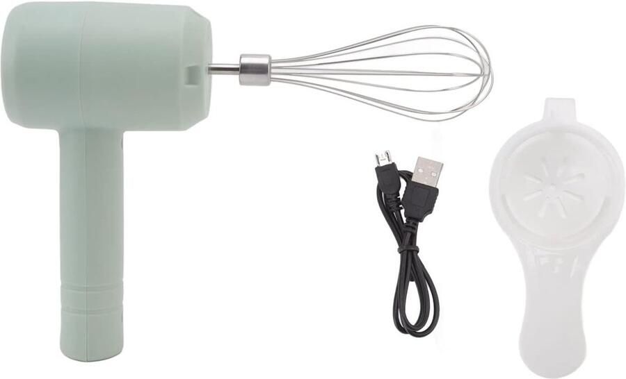 Handmixer Keukenmixer Beslag Maken USB Oplaadbaar 20 Watt Lichtcyaan