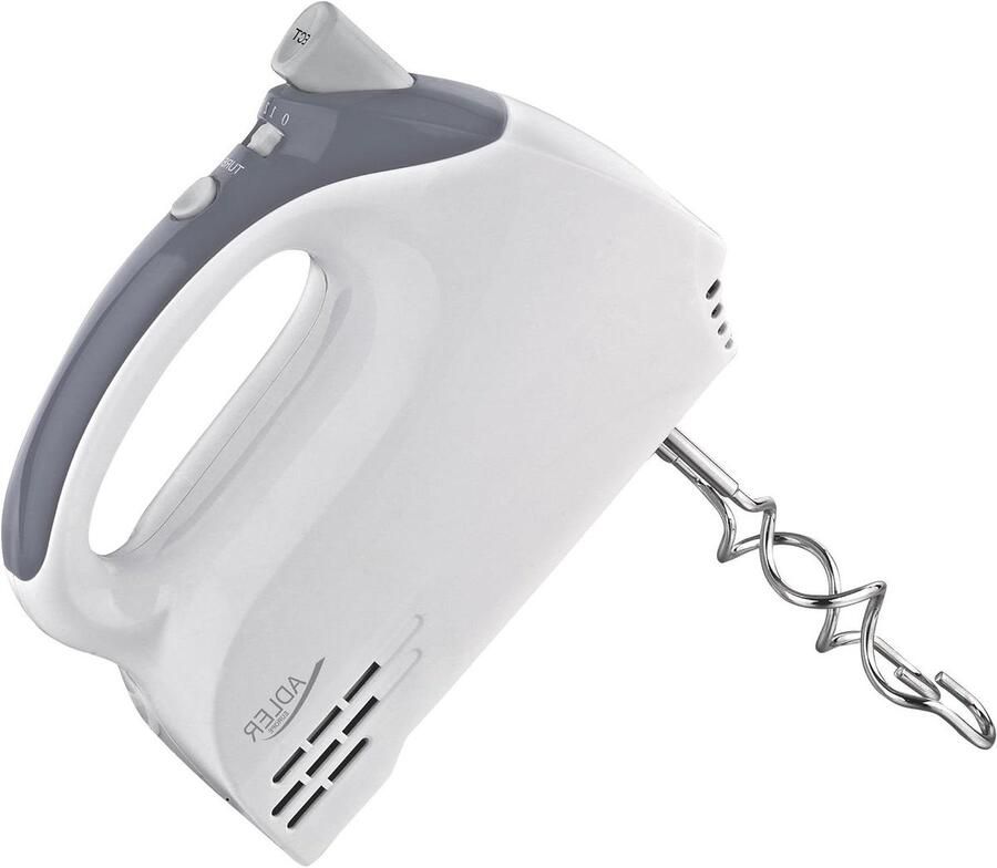 Handmixer Keukenmixer Cakes Bakken Vijf Snelheden 300 Watt Wit Grijs