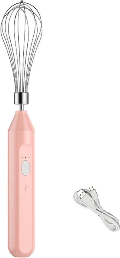 Handmixer Keukenmixer Draadloos Beslag Kloppen 3 Snelheden USB Oplaadbaar N.v.t. Wit Zwart