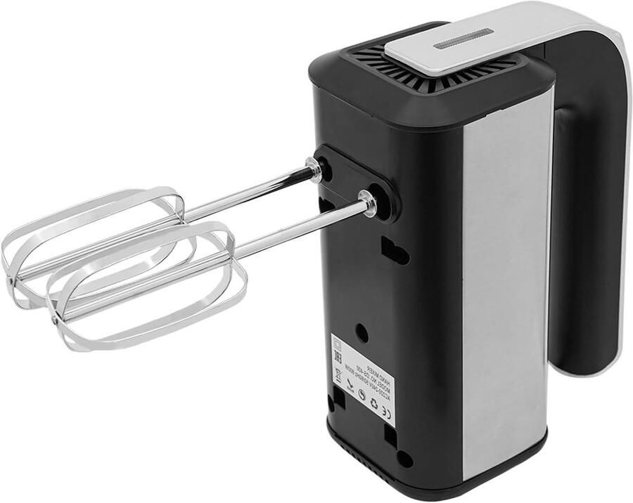 Handmixer Keukenmixer Elektrische Mixer Bakken en Koken 5 Snelheden 800 Watt Zwart en Grijs - Foto 2