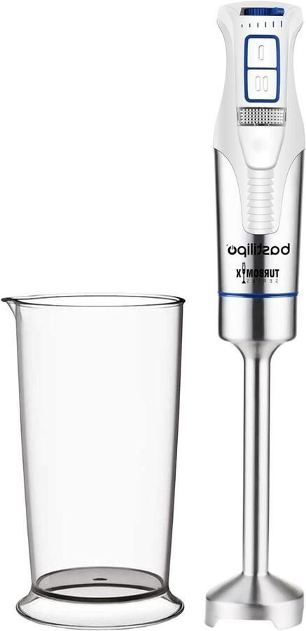 Handmixer Keukenmixer Eten Bereiden Variabele Snelheid 800 ml Cup Wit Staal