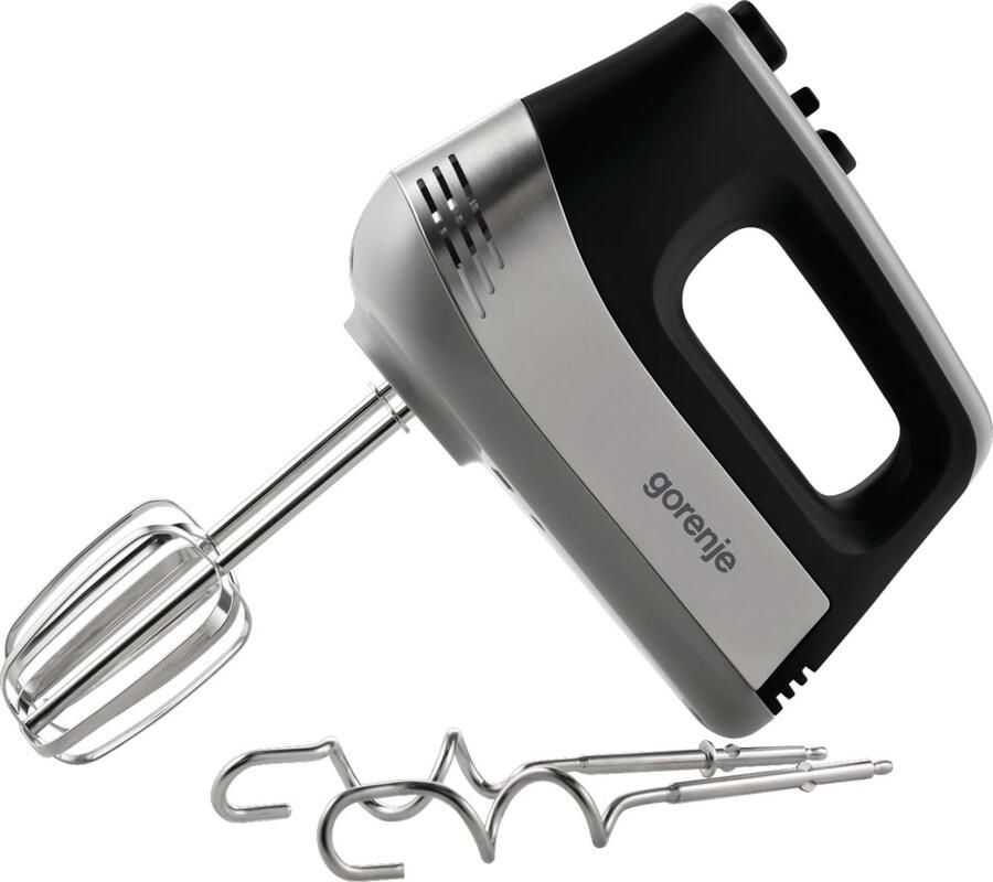 Handmixer Keukenmixer Garde Bakken en Koken 5 Snelheden Turbo 8.6x20x16 cm Zwart