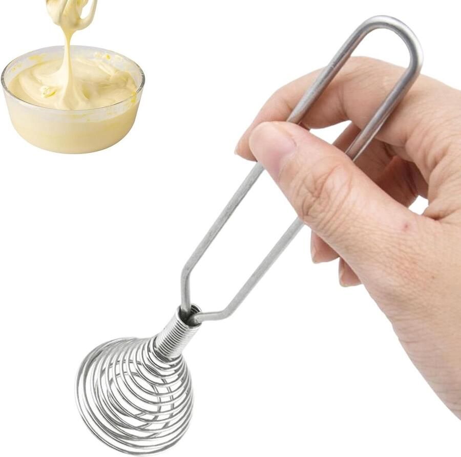 Handmixer Keukenmixer Klopper Bakken en Koken Efficiënt en Hygiënisch 22 cm Zilverkleurig