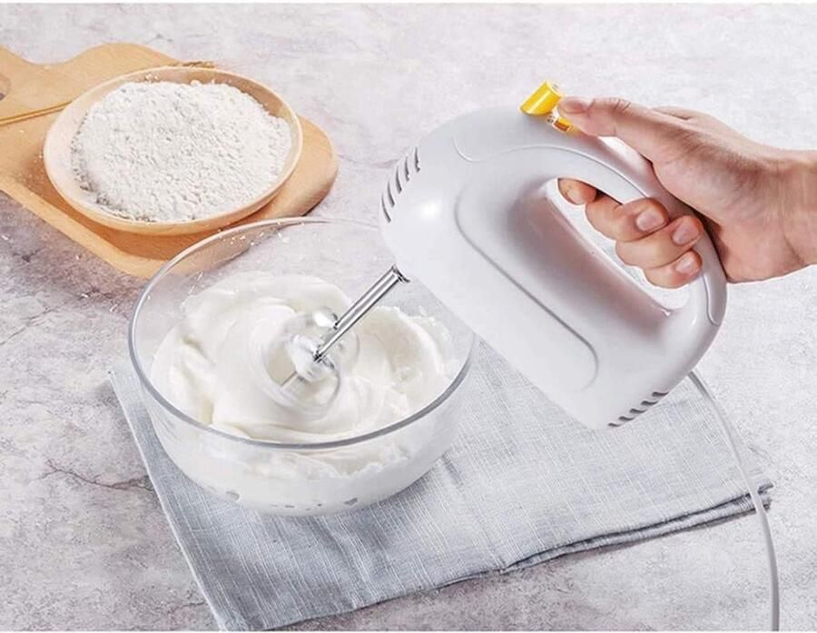 Handmixer Keukenmixer Klopper Bakken en Maken 5 Snelheden 150W Wit