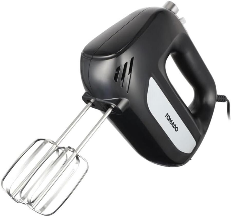 Handmixer Keukenmixer Klopper Bakken Mixen 6 Snelheden Turbo 300 Watt Zwart