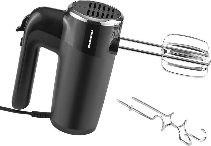 Handmixer Keukenmixer Mixer Beslag Mixen 6 Snelheden Turbo 300 Watt Zwart