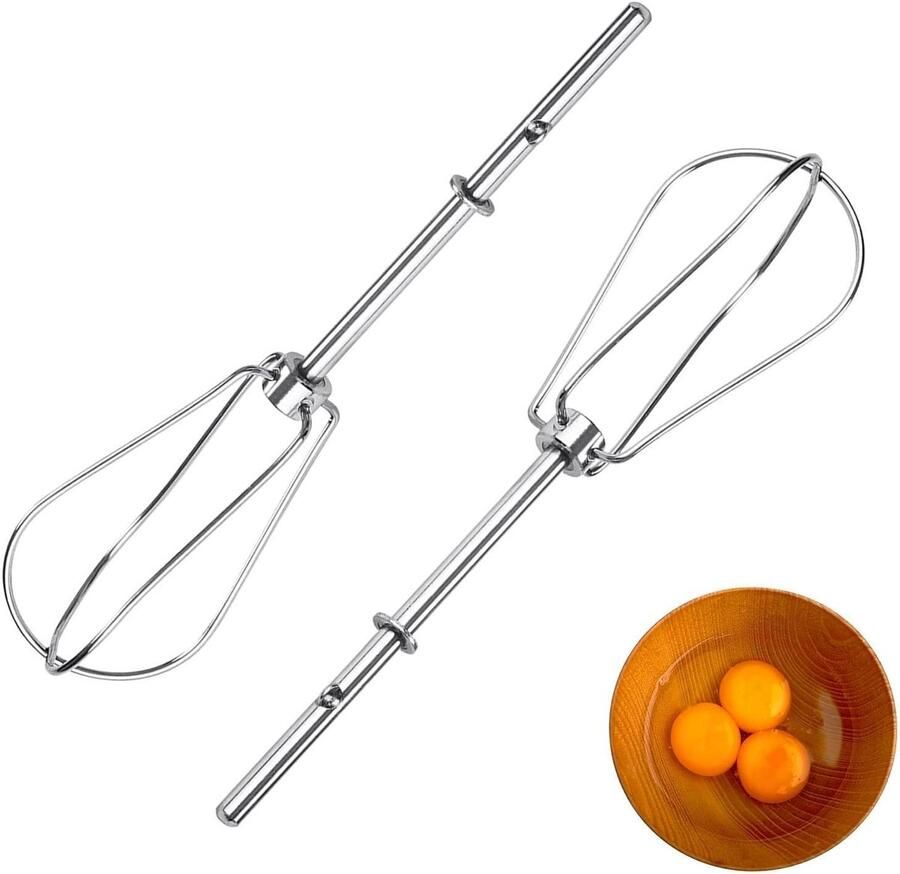 Handmixer Kloppers Mixer Hulpstukken Beslag Maken Roestvrij Staal 18cm Lengte Wit