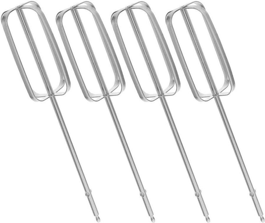 Handmixer Kloppers Mixer Opzetstukken Bakken en Koken Roestvrij Staal 304 4 stuks Zilver