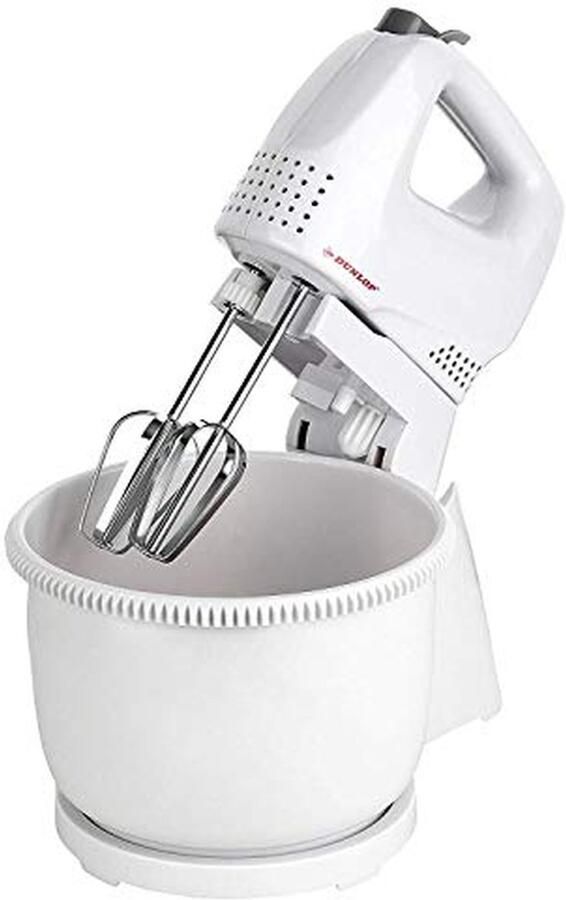 Handmixer met kom Keukenmixer Bakken en mixen Roterende kom 2.5 Liter Wit