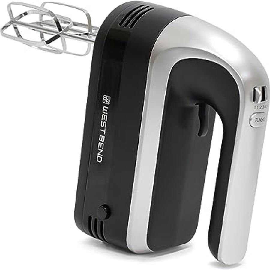 Handmixer met staafmixer en 6 snelheden Ergonomische 250W handmixer met opbergkoffer