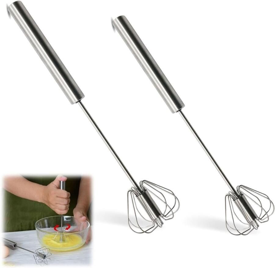 Handmixer met veersysteem ergonomisch ontwerp automatisch kloppen geen batterijen nodig ShopVlot