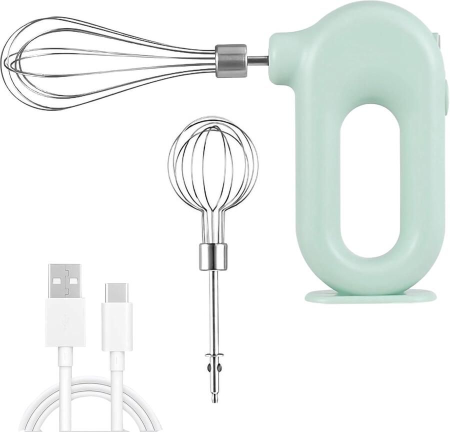 Handmixer Mini Elektrische Handmixer Huishoudelijke USB Oplaadbare Mini Eiklopper Handheld Eiklopper Elektrische Mixer Met 4 Snelheidsmodi(Groente)