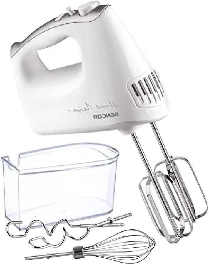 Handmixer Mixer Keukenmachine Bakken en Koken Turbo Knop 500 Watt Wit