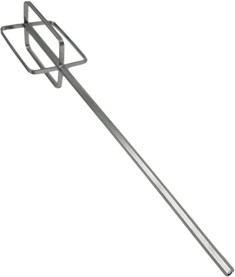 Handmixer Opzetstuk Keuken Accessoire Sausen Maken Roestvrij Staal 40 cm Zilverkleurig
