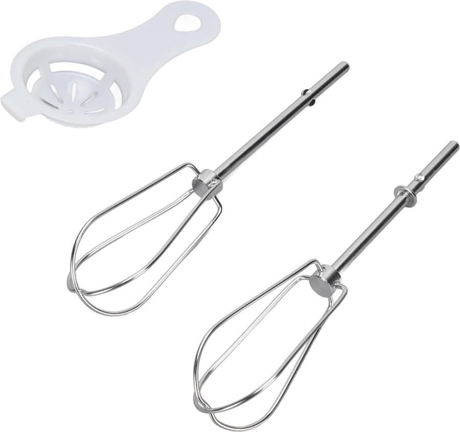 Handmixer Opzetstukken Roestvrij Staal Bakken en Koken Vaatwasserbestendig 2 stuks Zilver