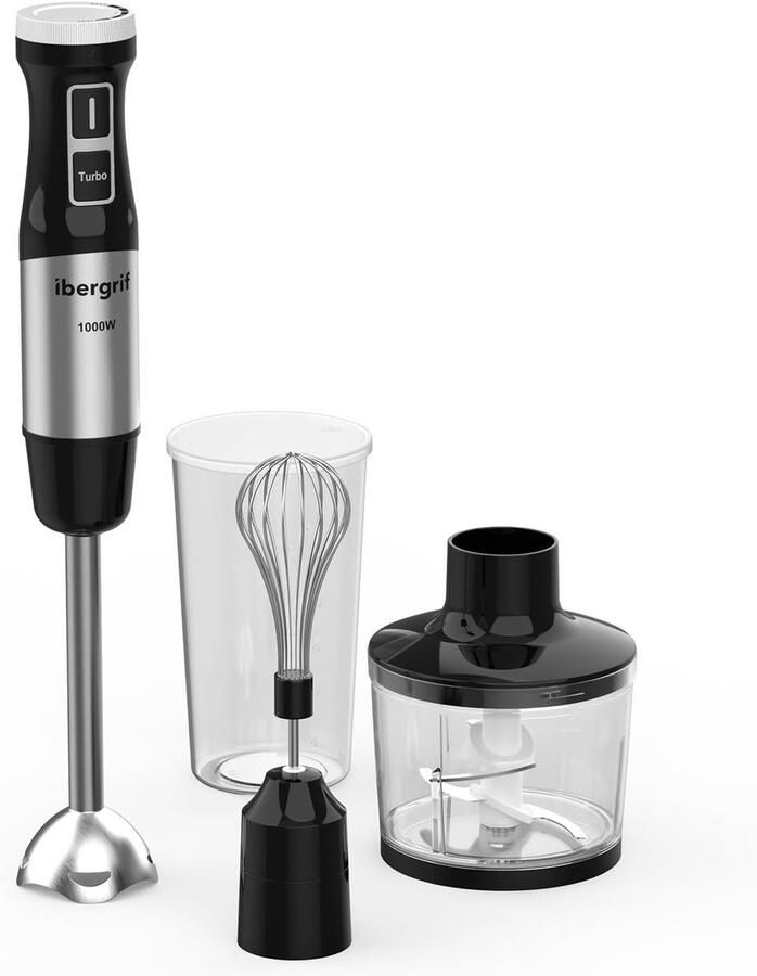 Handmixer Roestvrij staal 1000 W 4-in-1 Set Voor Meerdere Keukenfuncties