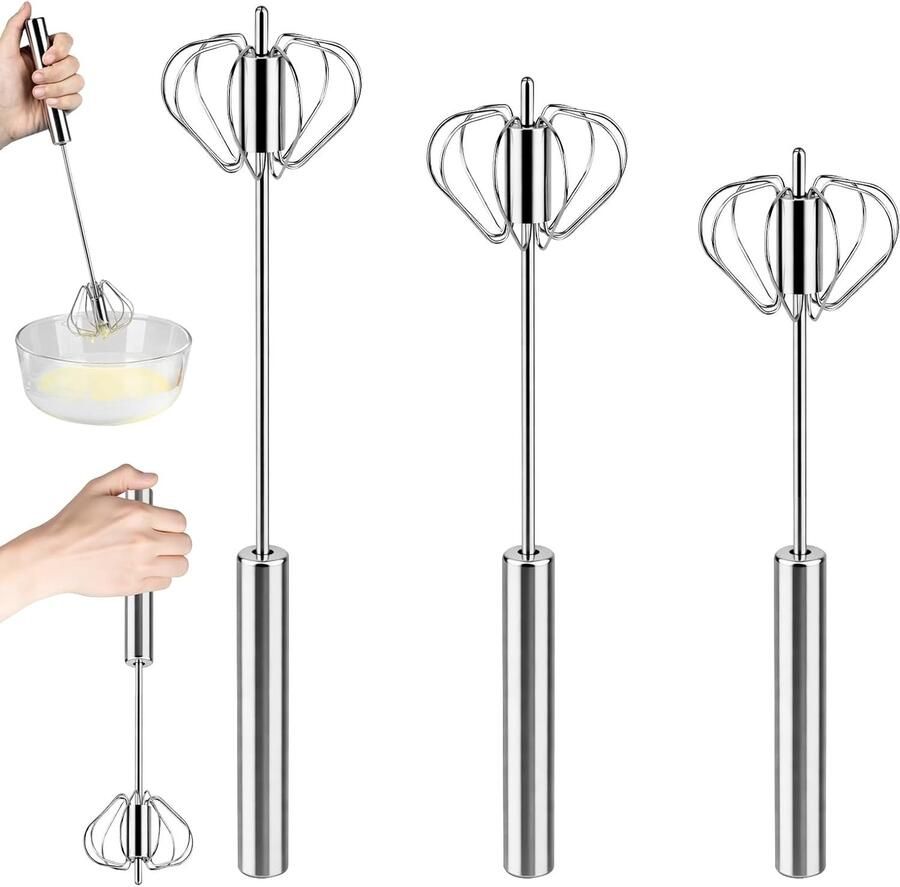 Handmixer RVS 26 5 x 7 cm Draaibare Halfautomatische Garde Voor Keukengebruik