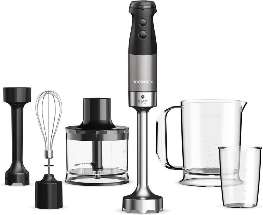 Handmixer Set Keukenmachine Accessoires Maaltijden Bereiden Krachtige 1200W Motor 500 ml Chopper Zwart