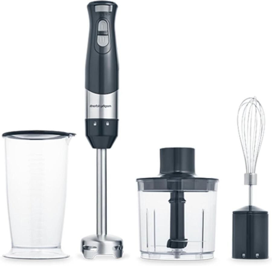 Handmixer Set Keukenmixer Blender Smoothies Maken Krachtige 600W Motor 700 ml Kan Grijs