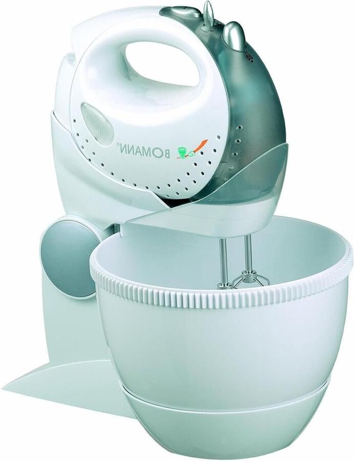 Handmixer Set Keukenmixer Klopper Bakken Ingrediënten Mengen RVS Accessoires 250 Watt Wit