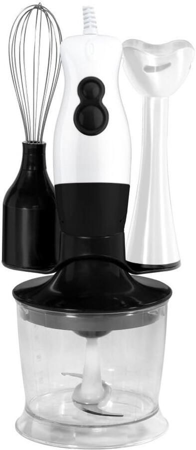 Handmixer Set Keukenmixer Staafmixer Eten Bereiden 3-in-1 Functie 200 W Transparant