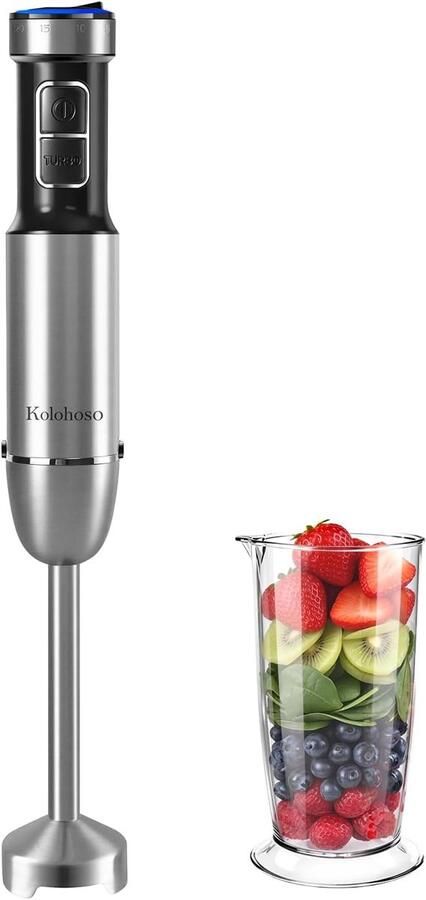 Handmixer Set Keukenmixer Staafmixer Maaltijden Bereiden 25 Snelheden Turbo 700ml Beker Zwart