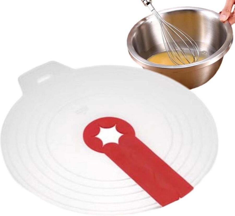 Handmixer Spatbord Mixer Deksel Schoon Bakken Transparant Ontwerp 30.1 x 24.4 x 3.2 cm Rood