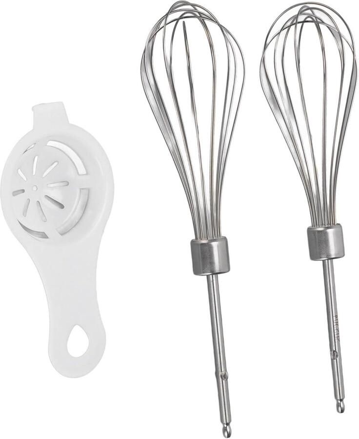 Handmixerkloppers Roestvrijstaal Mixer Hulpstukken Thuis Bakken Voedselveilig Materiaal 2 stuks Zilverkleurig