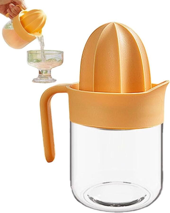 Handpers Fruit Sapcentrifuge Keuken Vers sap maken Spatwaterdicht ontwerp 450ml Transparant