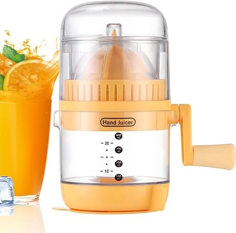 Handpers Keuken Citruspers Sapmaker Vers Sap Maken Voedselveilig Materiaal Compact Ontwerp Geel