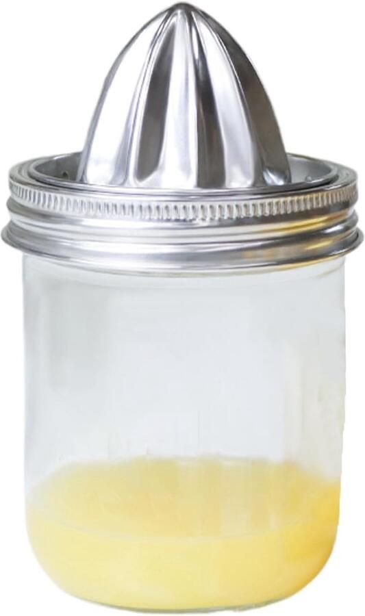 Handpers Roestvrij Staal Citruspers Keuken Sap Extraheren Met Lekvrij Deksel 14.4 cm Hoogte Zilver