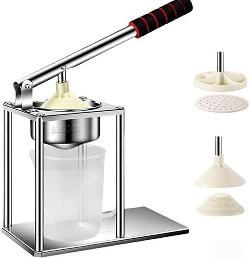 Handpers Sapcentrifuge Fruitpers Keuken Verse Sappen Maken Ergonomisch Handvat 31x26x14 cm Zilver