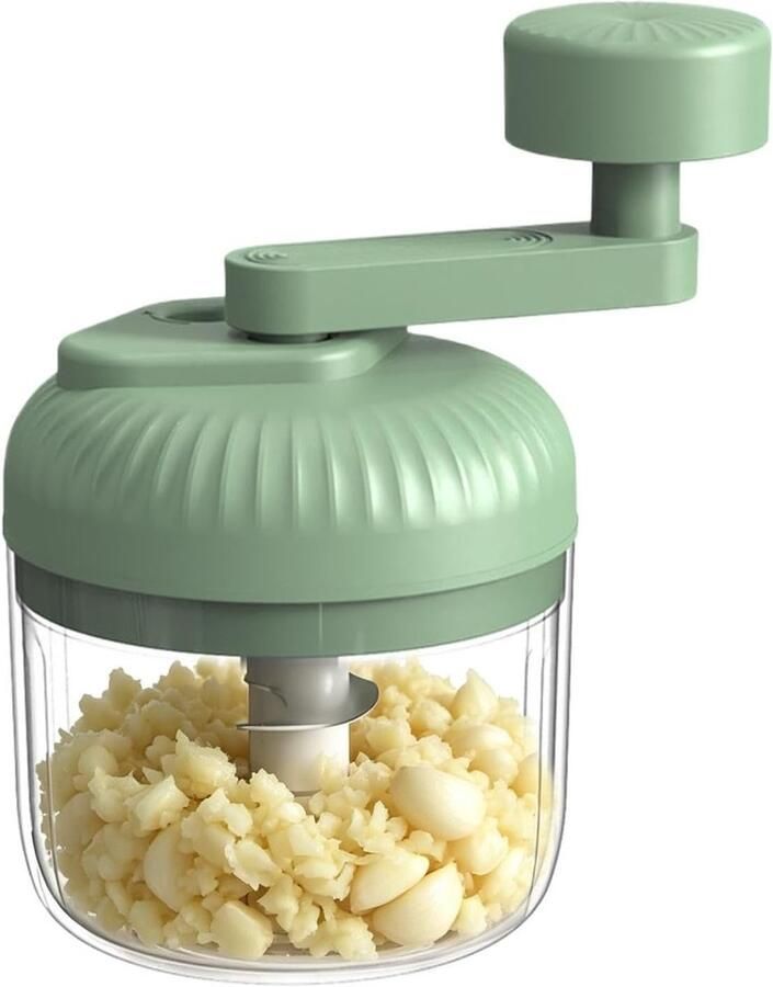 Handslinger knoflookhakker ruimtebesparend zonder stroom mini-knoflookpuree-pers voor de keuken voor gember chili vlees uien salade en hobbykoks en maaltijdbereidingsliefhebbers