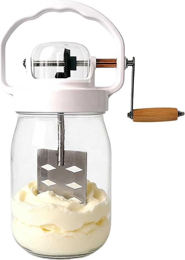 Handmixer Keukenmixer Garde Verse Boter Maken Hittebestendig Glas 1500 ml Capaciteit Transparant