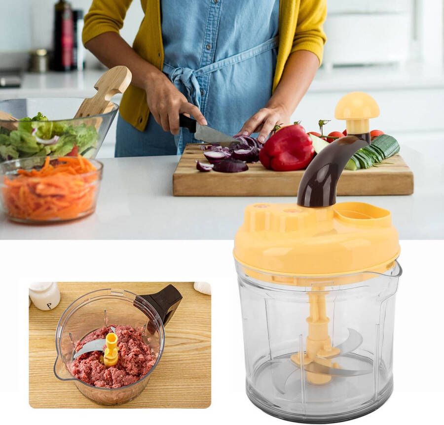 Handslinger Voedsel Chopper Groenten Chopper Veggie Chopper Keukengadgets Grote Capaciteit Groente Uien Salade Knoflook Mixer Mini Chopper Voor Snel Hakken