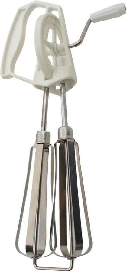 Handslinger Mixer Eierklopper Garde Beslag Kloppen Dubbele Mengkoppen 20cm Lengte Wit