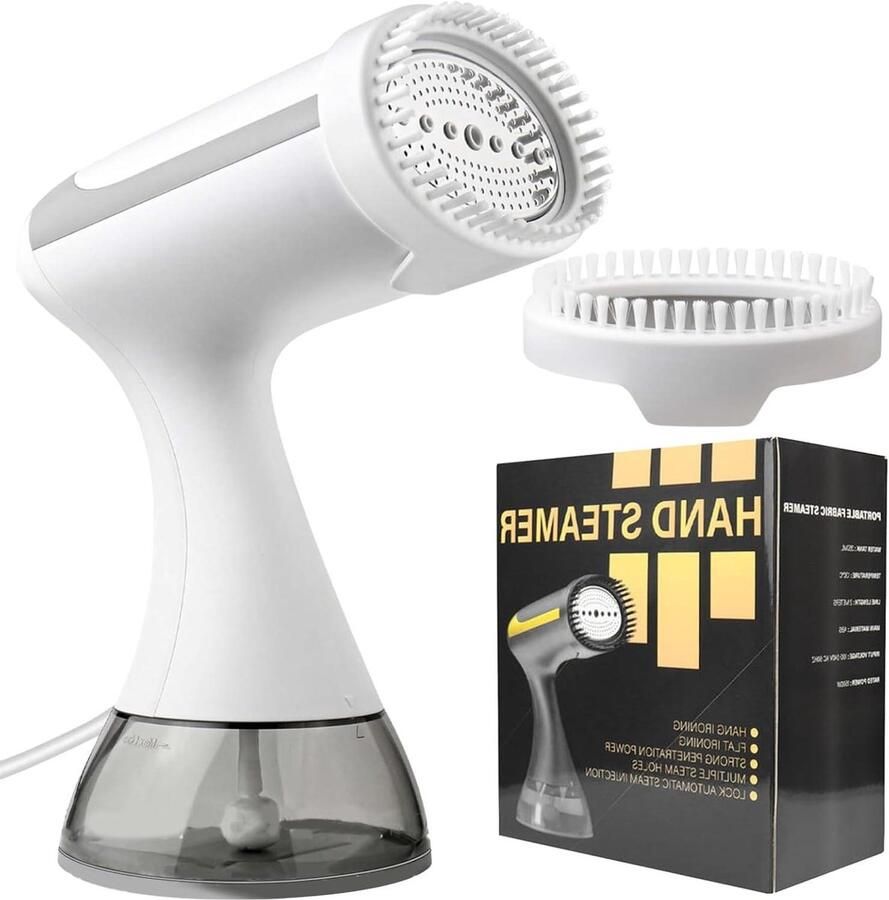 Handstoomstrijkijzer Draagbare stoomkoker Kleding kreukvrij maken Continu stoomfunctie 300 ml reservoir Wit