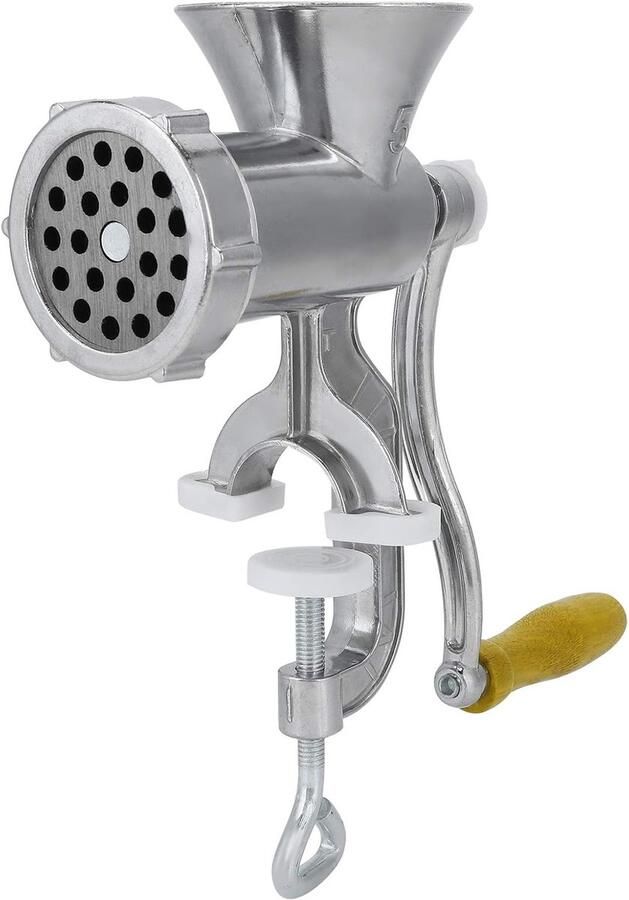 Handvleesgrinder Zware gietijzeren handvleesgrinder met stalen tafelklem Vleesgrinder en worstmaker met worstbuis voor vlees Beef Pepper Mushroom