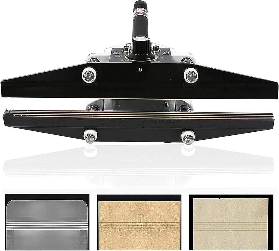 Handzame Sluitmachine Warmte Sealer Verpakkingen Sluiten Teflon Gecoate Strip 40 cm Lengte Zwart