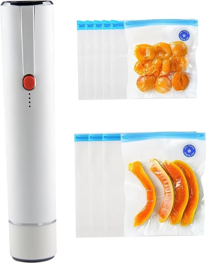 Handzame Vacuümsealer Voedsel Bewaarder Voedsel Langer Vers Compact Draagbaar Ontwerp 27 x 6 cm Wit