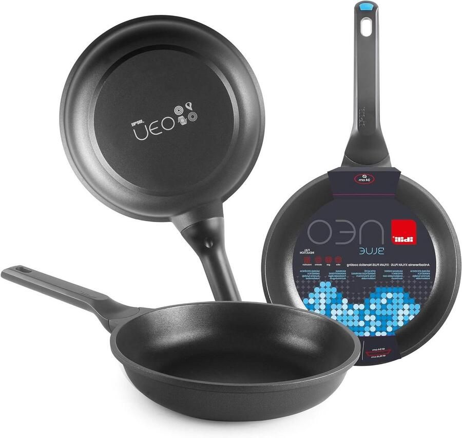 Hapjespan Blauw Koekenpan Diep Koken voor Familie Gezond Kookgerei 20 cm Blauw