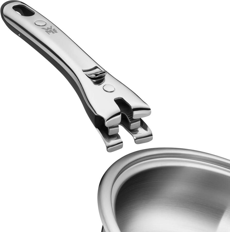 Hapjespan Braadpan Sauteuse Veelzijdig Koken Afneembare Handgreep 24 cm Gepolijst Staal