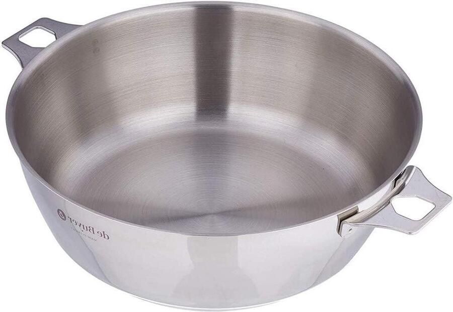 Hapjespan Conisch Steelpan Roestvrijstaal Alle Fornuizen Perfecte Warmteverdeling Ø 24 cm Zilver