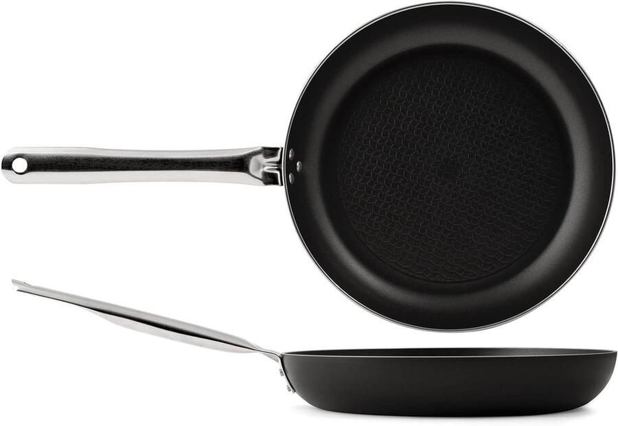 Hapjespan Koekenpan Koken Anti-aanbaklaag 34 cm Zwart