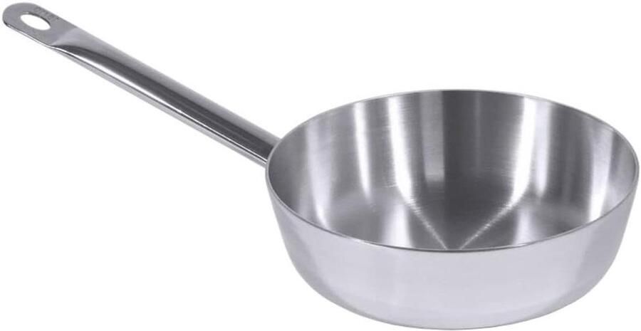 Hapjespan Koekenpan Professioneel Koken Meerlaags Materiaal 24 cm Zilverkleurig