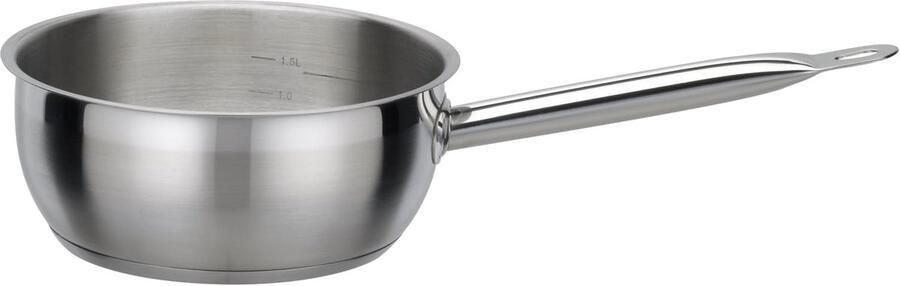 Hapjespan Koekenpan Sauteuse Allround Koken Ovenbestendig Materiaal 24cm Diameter Zilver