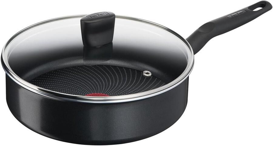 Hapjespan Koekenpan Stoofpan Dagelijks Koken Titanium Anti-aanbaklaag 24 cm Zwart