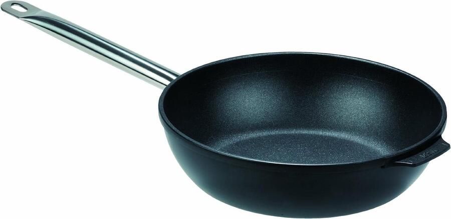 Hapjespan Koekenpan Vetarm Koken Titanium Anti-aanbaklaag 24cm Zwart