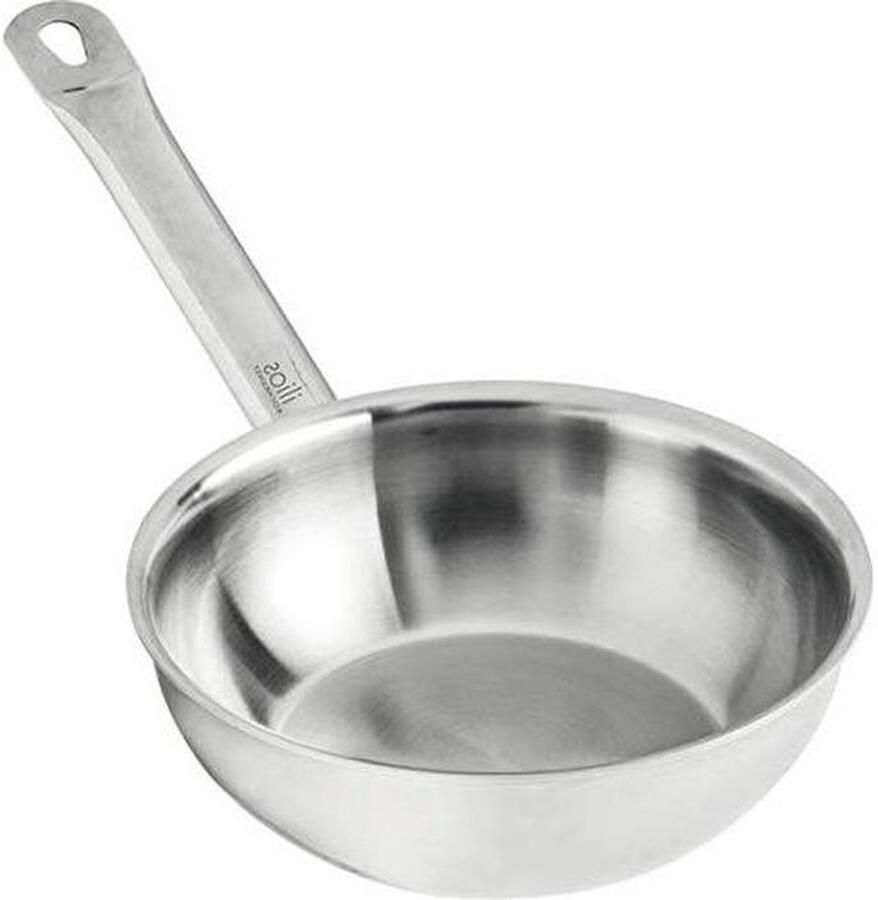 Hapjespan Meerlaags Koekenpan Koken Gietrand 18 cm Zilver