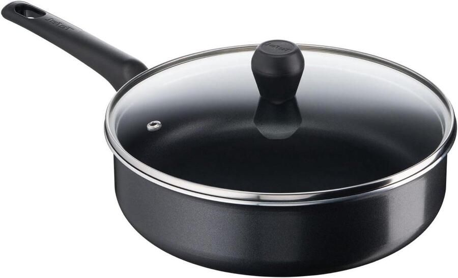 Hapjespan met Deksel Braadpan Koekenpan Dagelijks Koken Thermo-Signaal Indicator 24 cm Grijs
